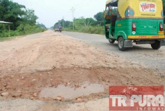 Double-lane expansion work left incomplete at Nagerjala-Amtali road 
